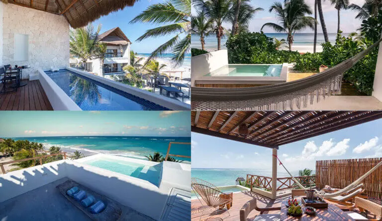 Tulum hotels with private pool - a list of the best hotels in tulum with private pool views and resort amenities