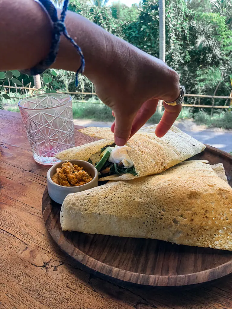 breakfast dosa ubud muse cafe