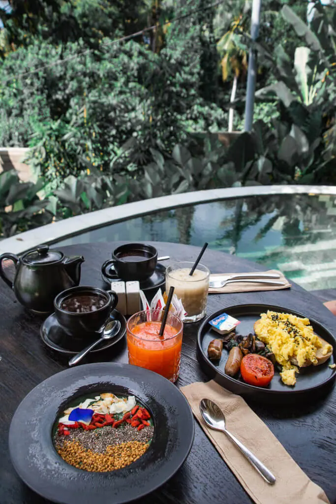 Ulaman Bali food breakfast in private pool villa