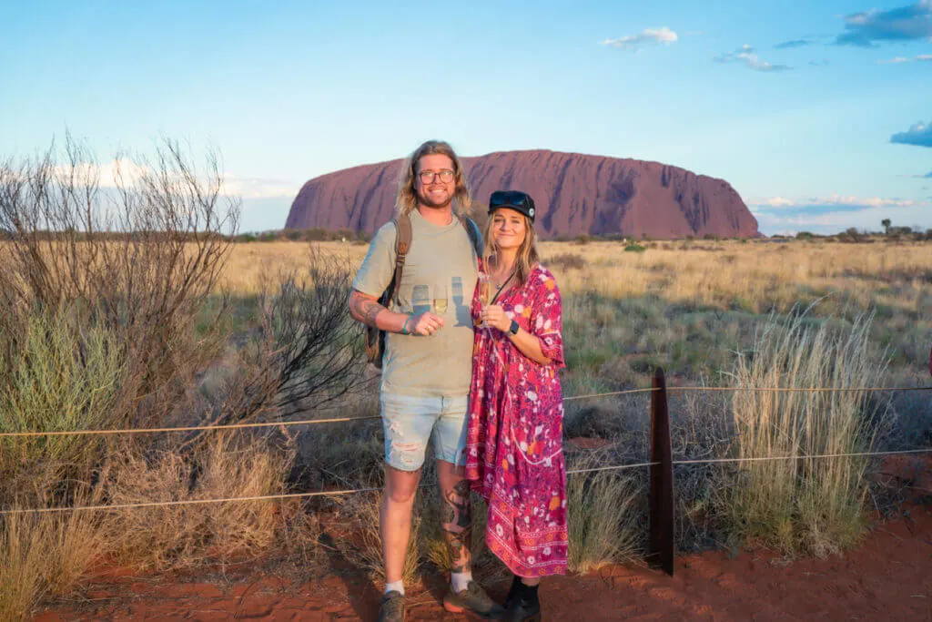 Uluru sunset and champagne photo