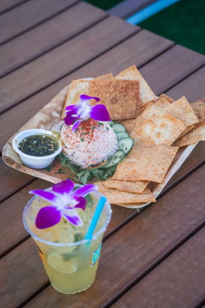 CoastAL ORange Beach drinks and food