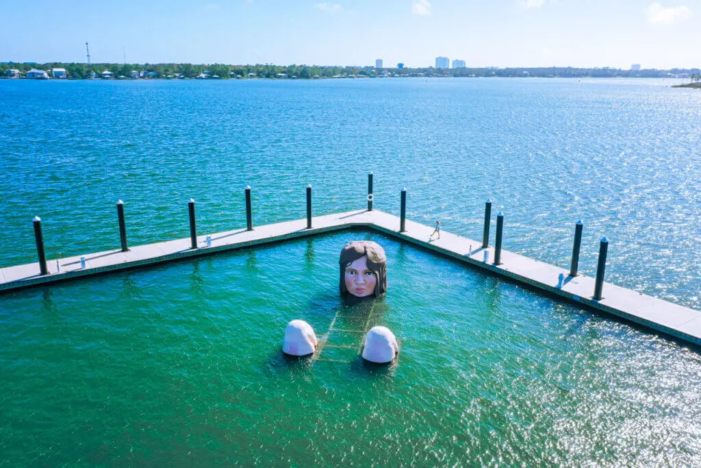 Lady in the Marina sculpture Gulf Shres Alabama