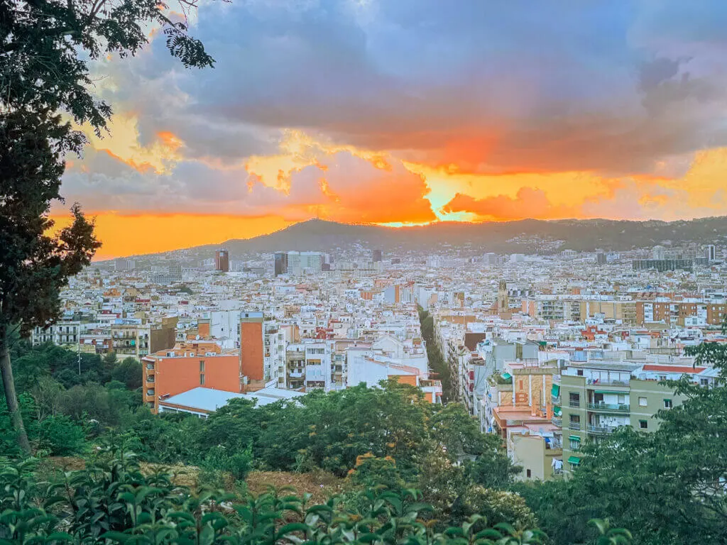 Montjuic hill viewpoint Barcelona Hotel Miramar/mirador miramar
