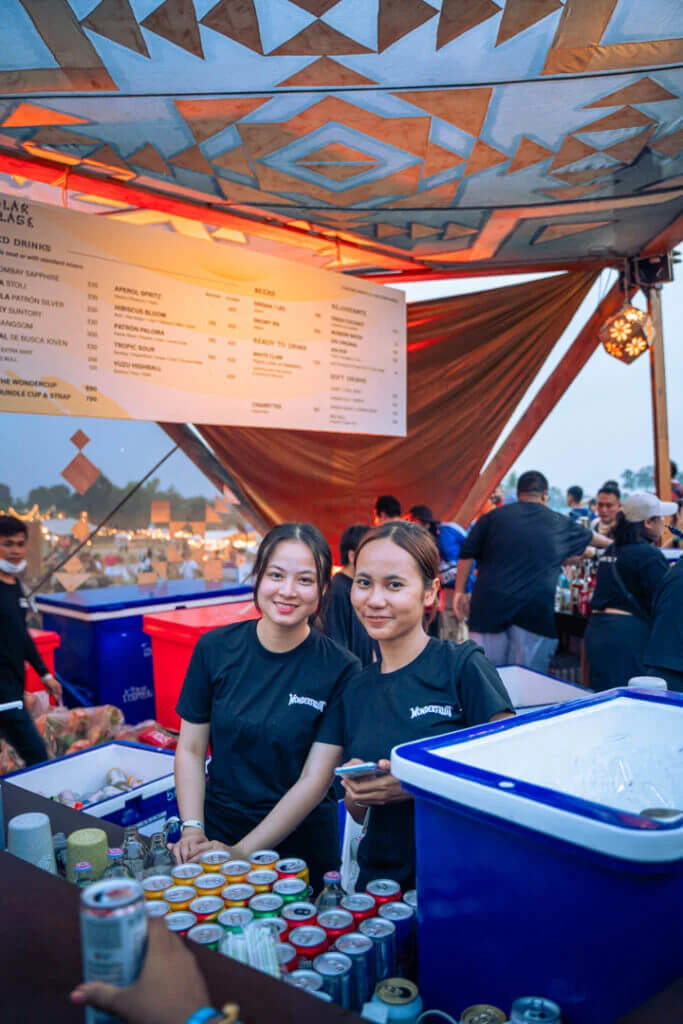bars and staff at wonderfruit 