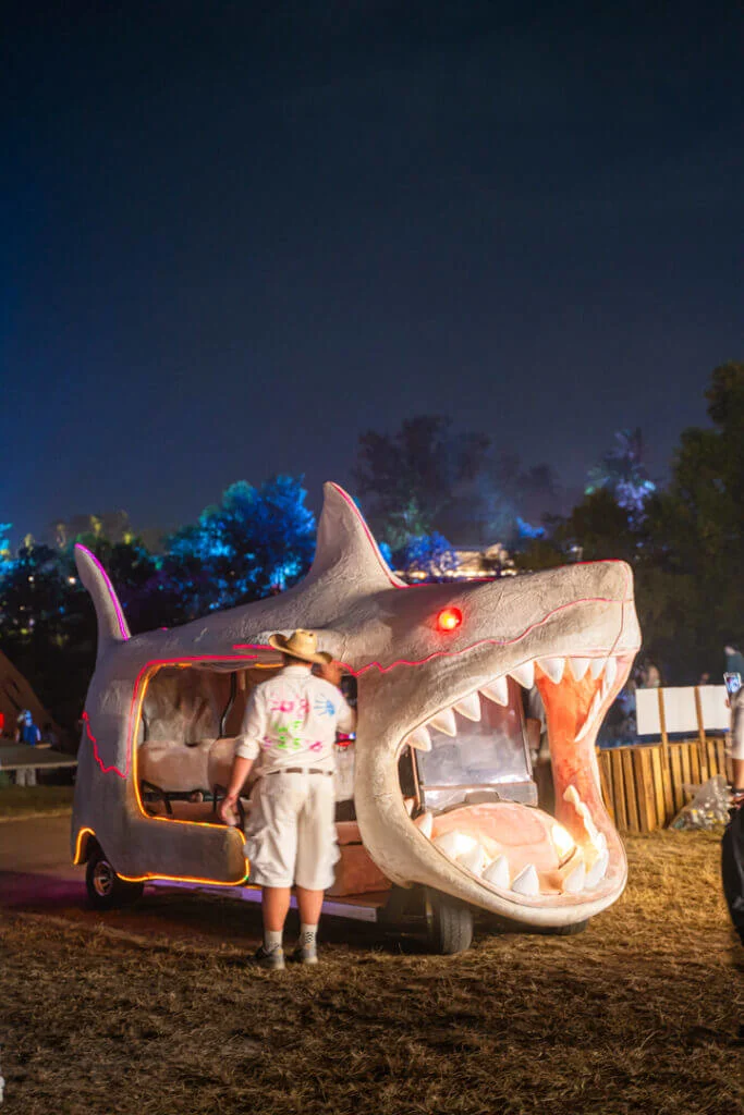 wonderfruit art car shark 