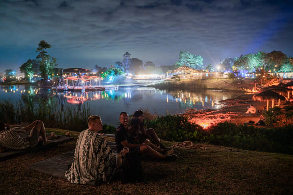 Relaxing at the jungle hosue stage wonderfruit 