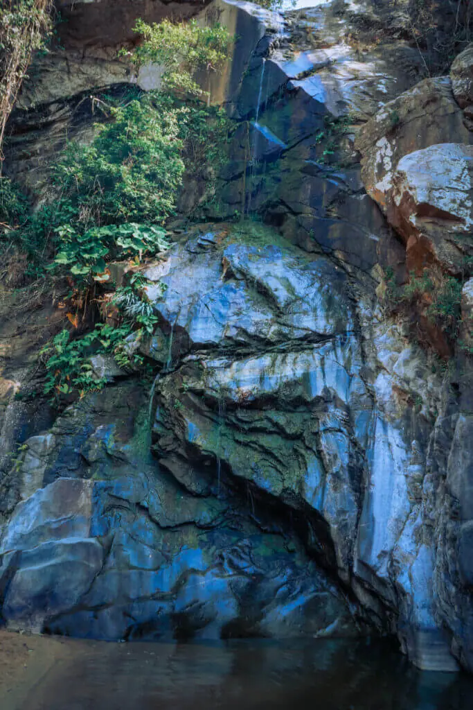 Yelapa waterfall mexico without much water flowing