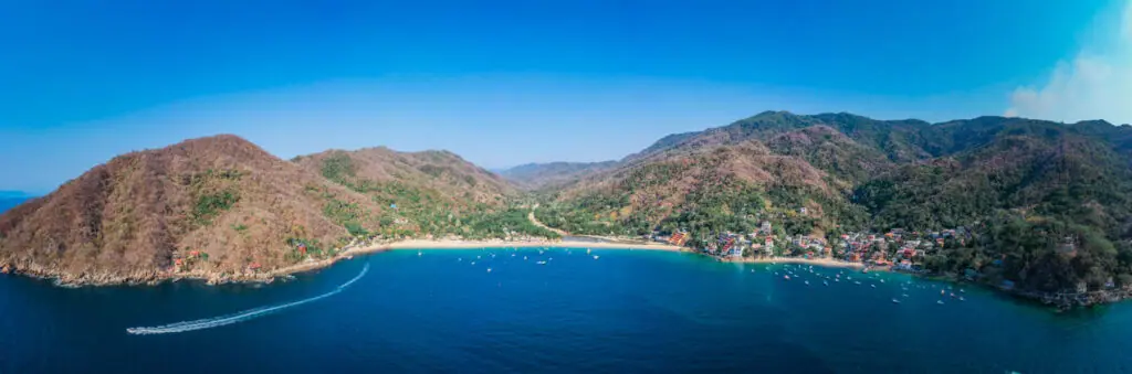 Yelapa mexico drone panorama photo bay 