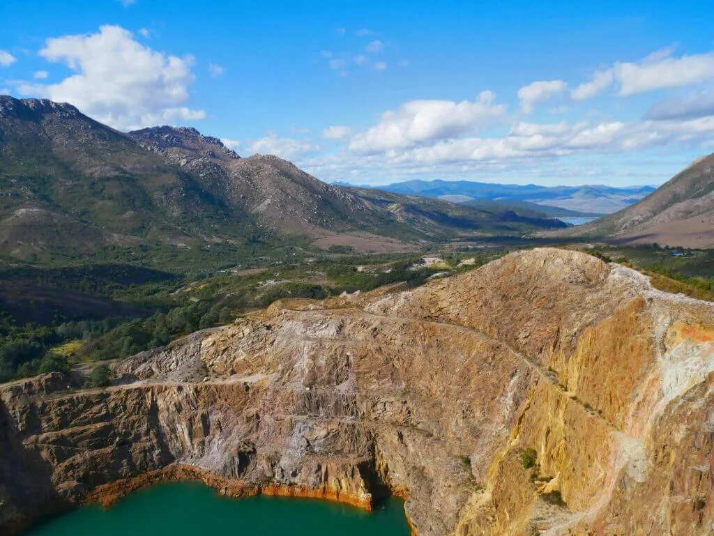 queenstown tasmania iron blow lookout 