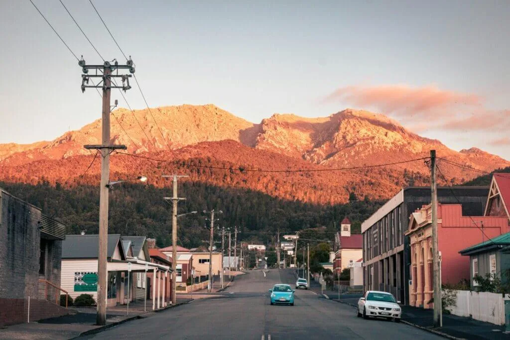 golden hour in queenstown tasmania destinations in summer 