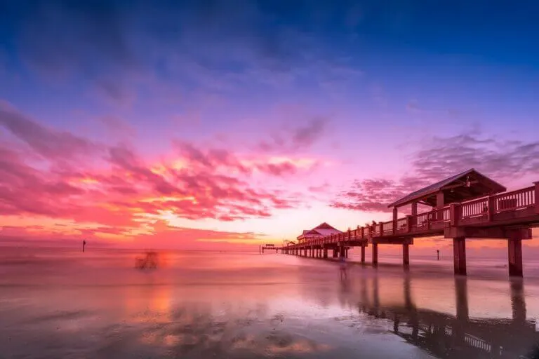 best sunsets in florida: clearwater beach