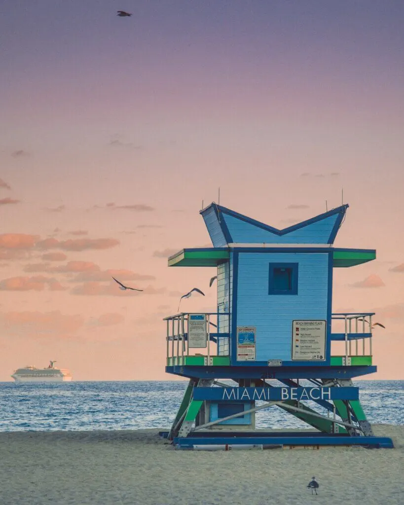 Miami Beach sunset for Florida captions for instagram - funny florida instagram captions
