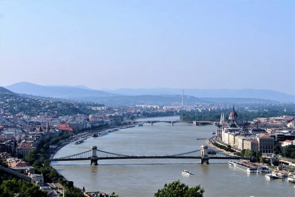 Aerial shot of Budapest, one of the best countries to teach english overseas