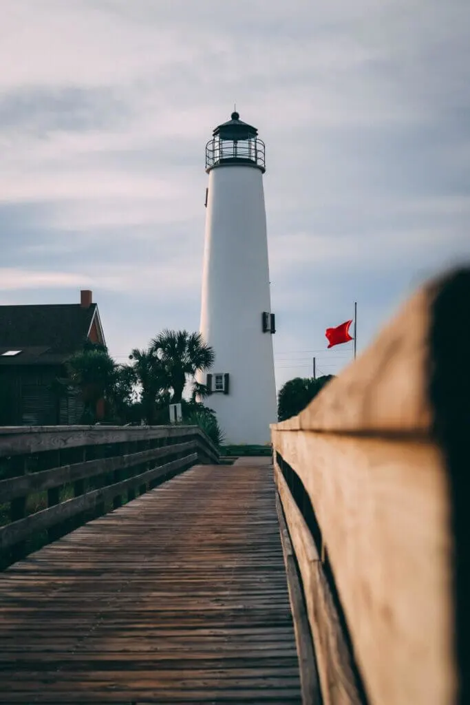 St George Island Lighthouse - places to watch the sunset in Florida